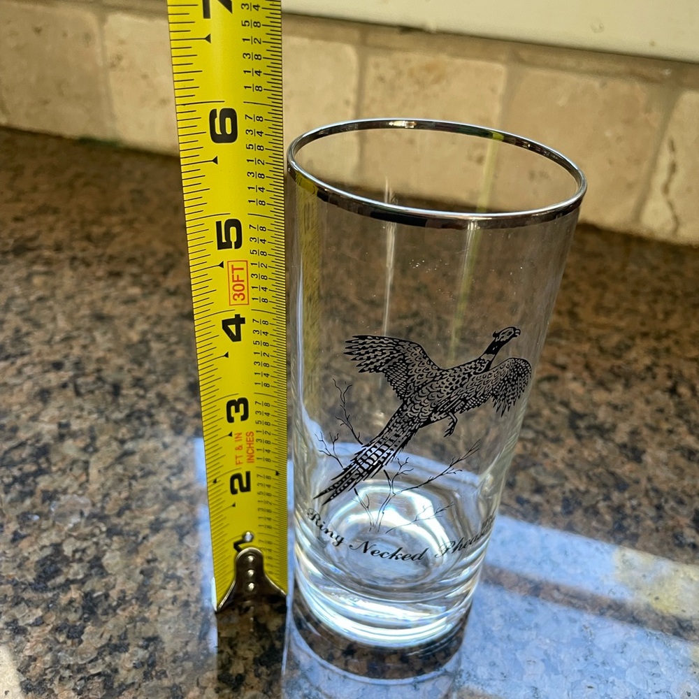 Vintage MCM Federal Glass Tumbler, Sportsman Pattern, Pheasant - Picture 3 of 4